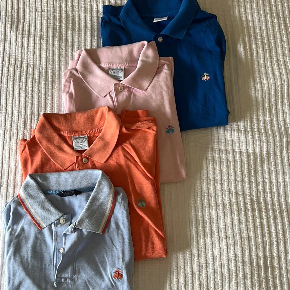 Men's Polo Shirt Collection - Blue, Pink, Orange, Light Blue